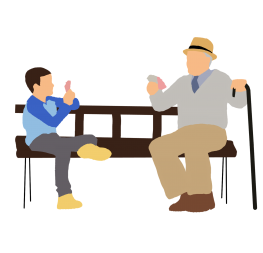 Chiffre clef : Dans une majorité de familles, les enfants voient leurs grands-parents au moins 1 fois par mois